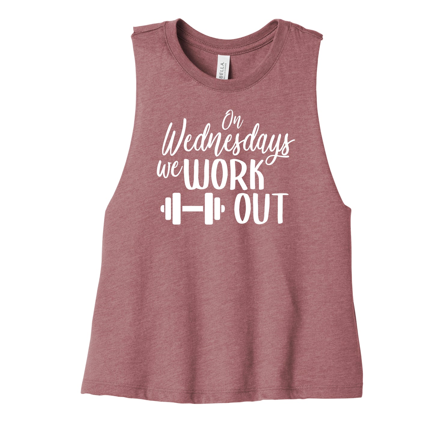 On Wednesdays we work out- crop tank
