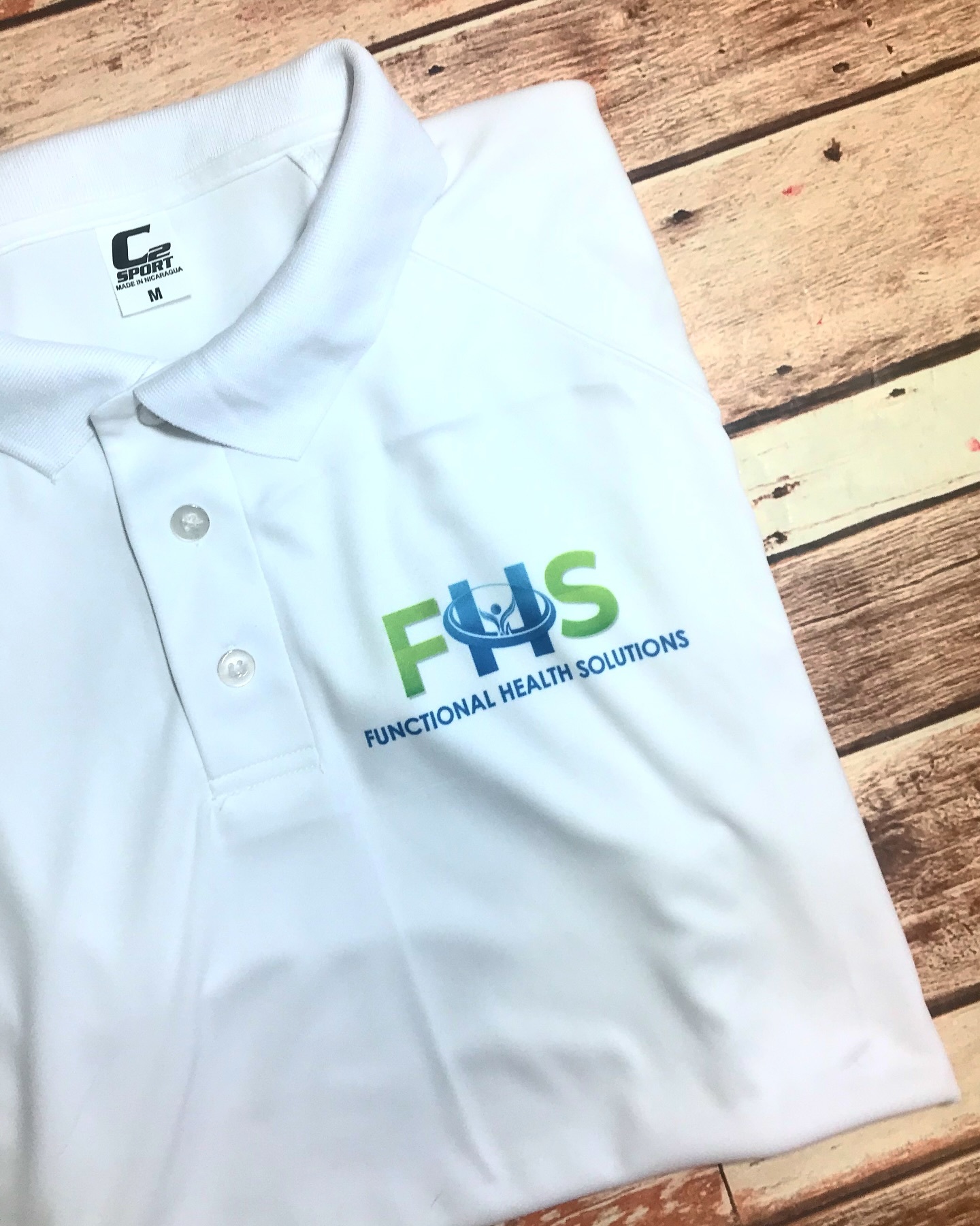 Custom printed white polo with business logo white polo with business logo